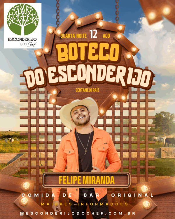 Jantar - Comida Mineira - Felipe Miranda - 6 de ago - R$125