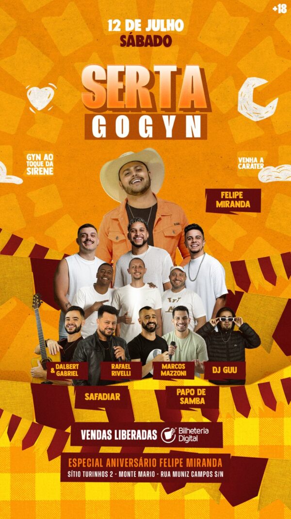 Carne de Panela - Serta Gogyn - 12 de julho - Vamos servir no show